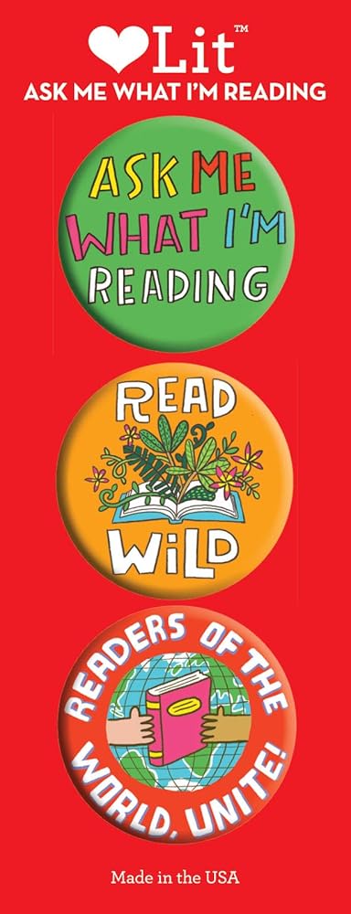 Ask Me What I'm Reading 3-Button Assortment (LoveLit) cover image