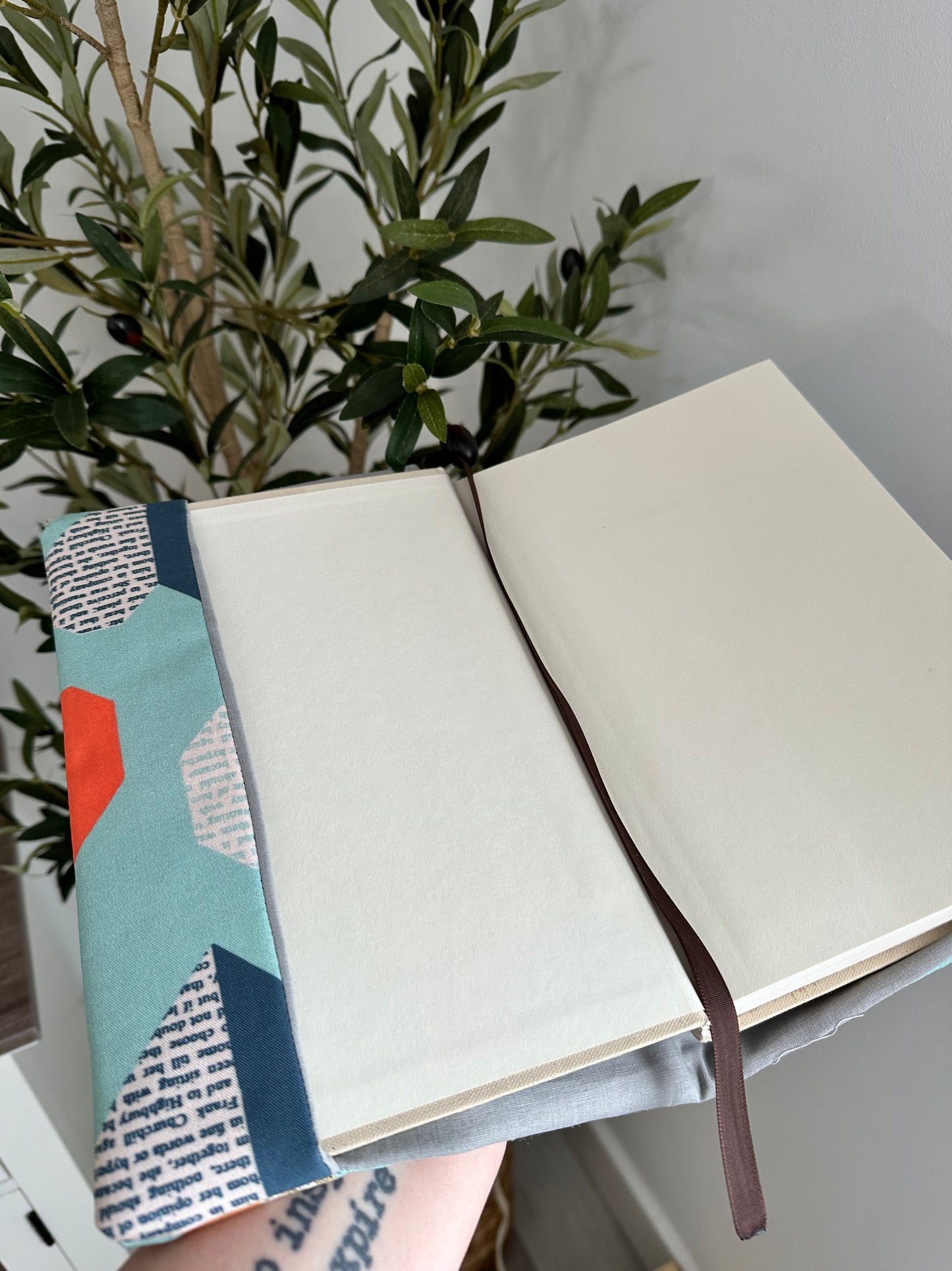 Lit Hearts Fabric Book Cover