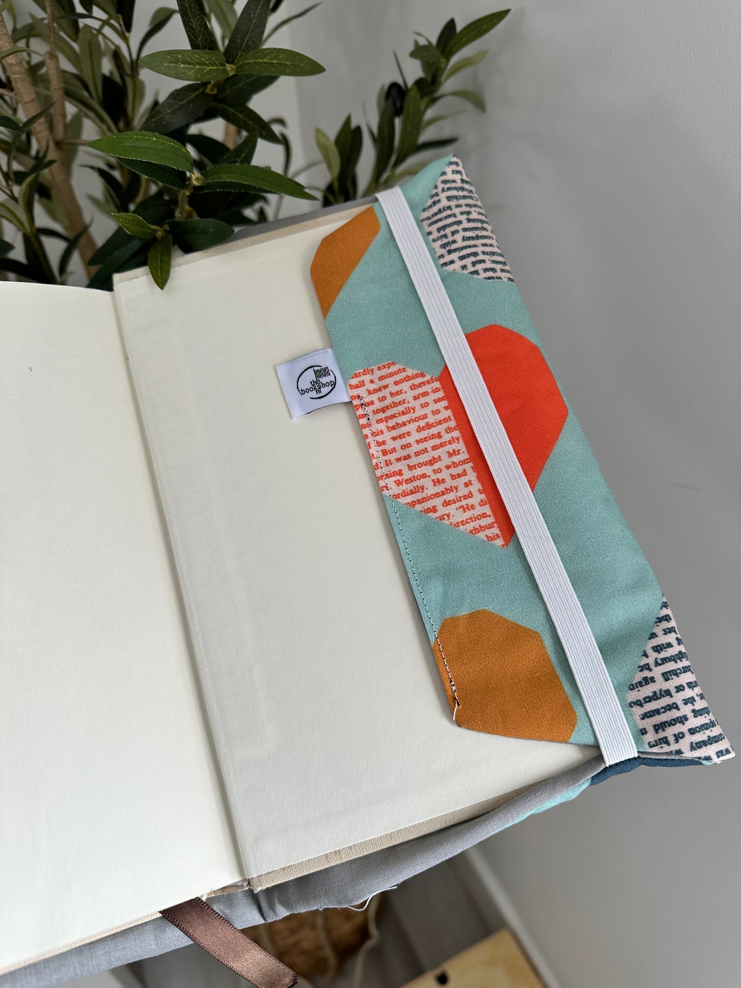 Lit Hearts Fabric Book Cover
