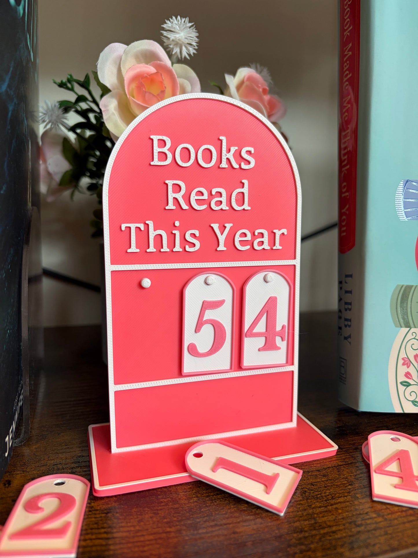 Books Read This Year - Book Counter - Shelf Decor
