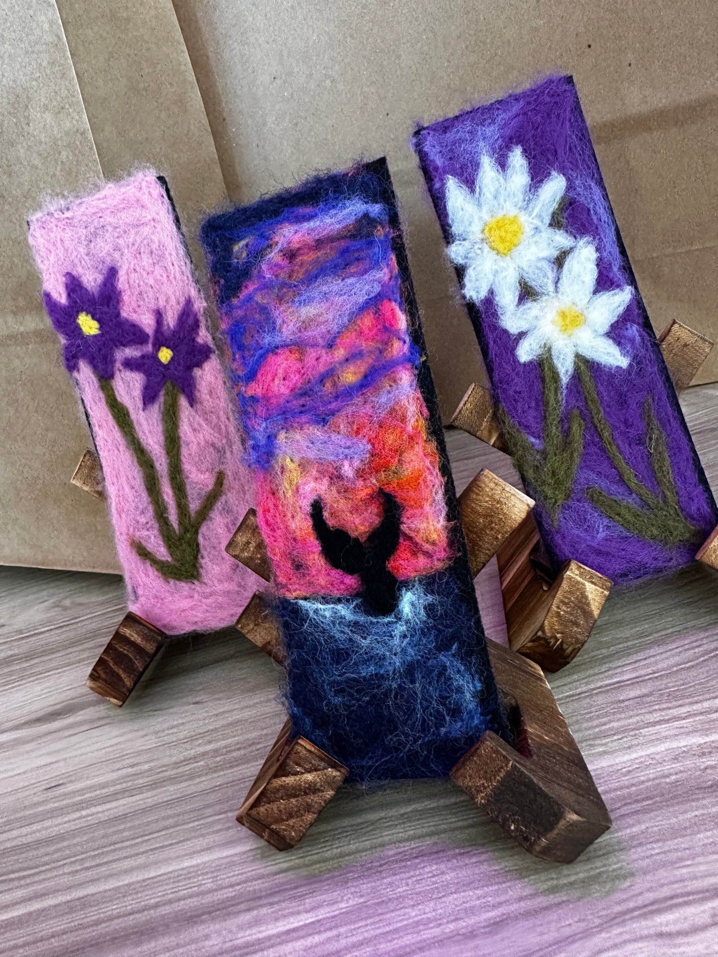 Felted Bookmark Works