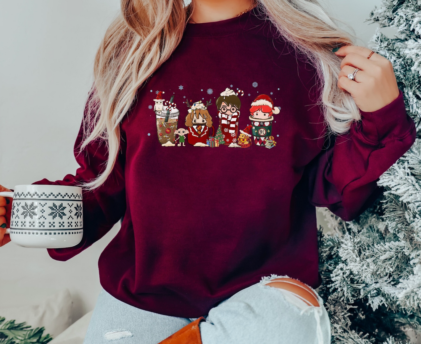 HP Christmas Coffee Crewneck Sweatshirt