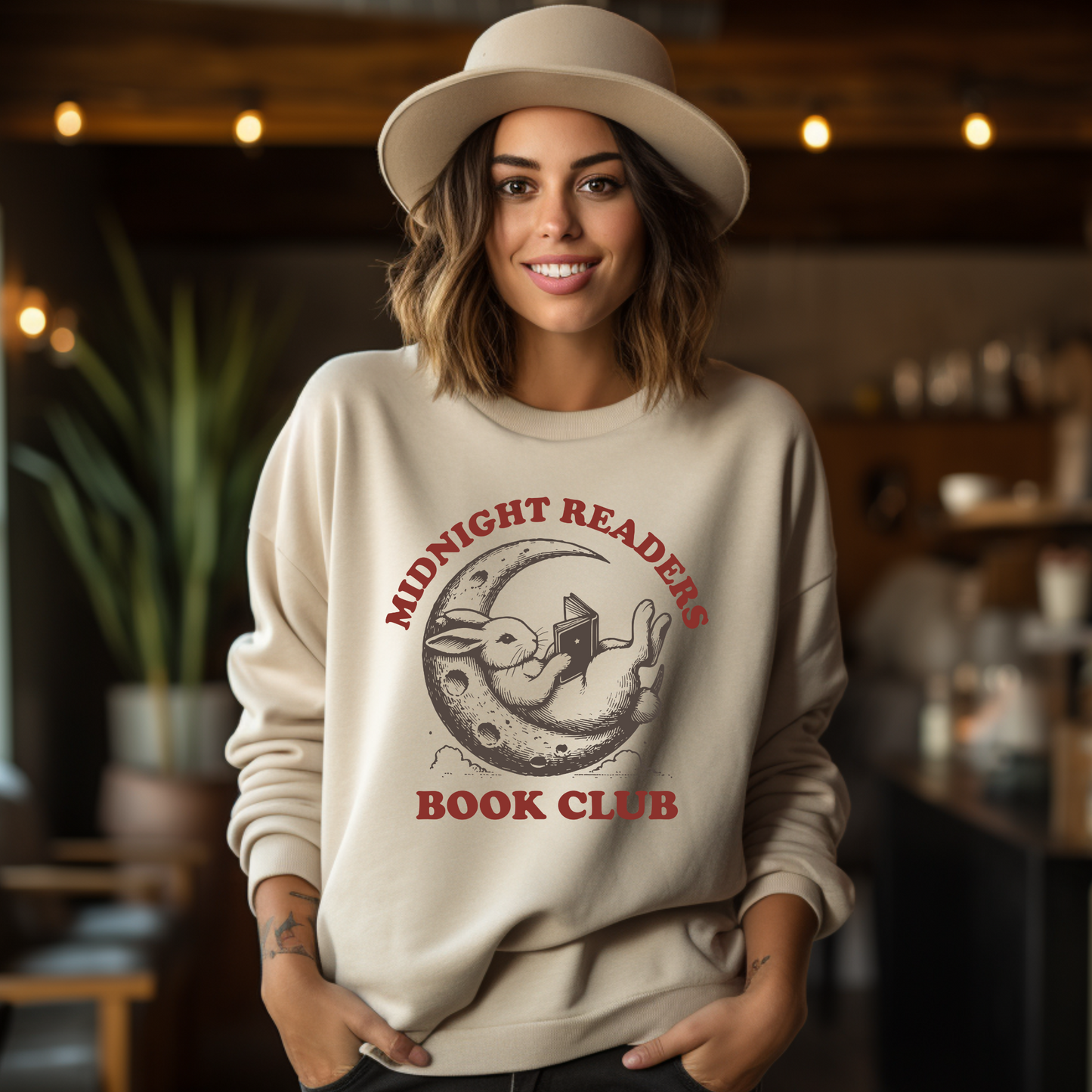 Midnight Readers Book Club- Retro Crew Sweatshirt