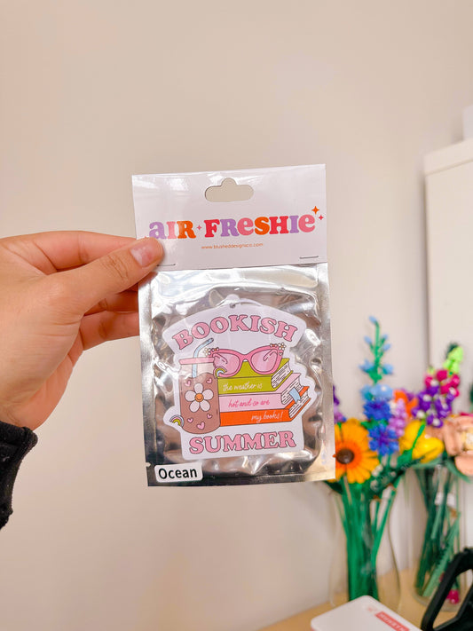 Bookish Summer Car Air Freshener (Ocean Scent)