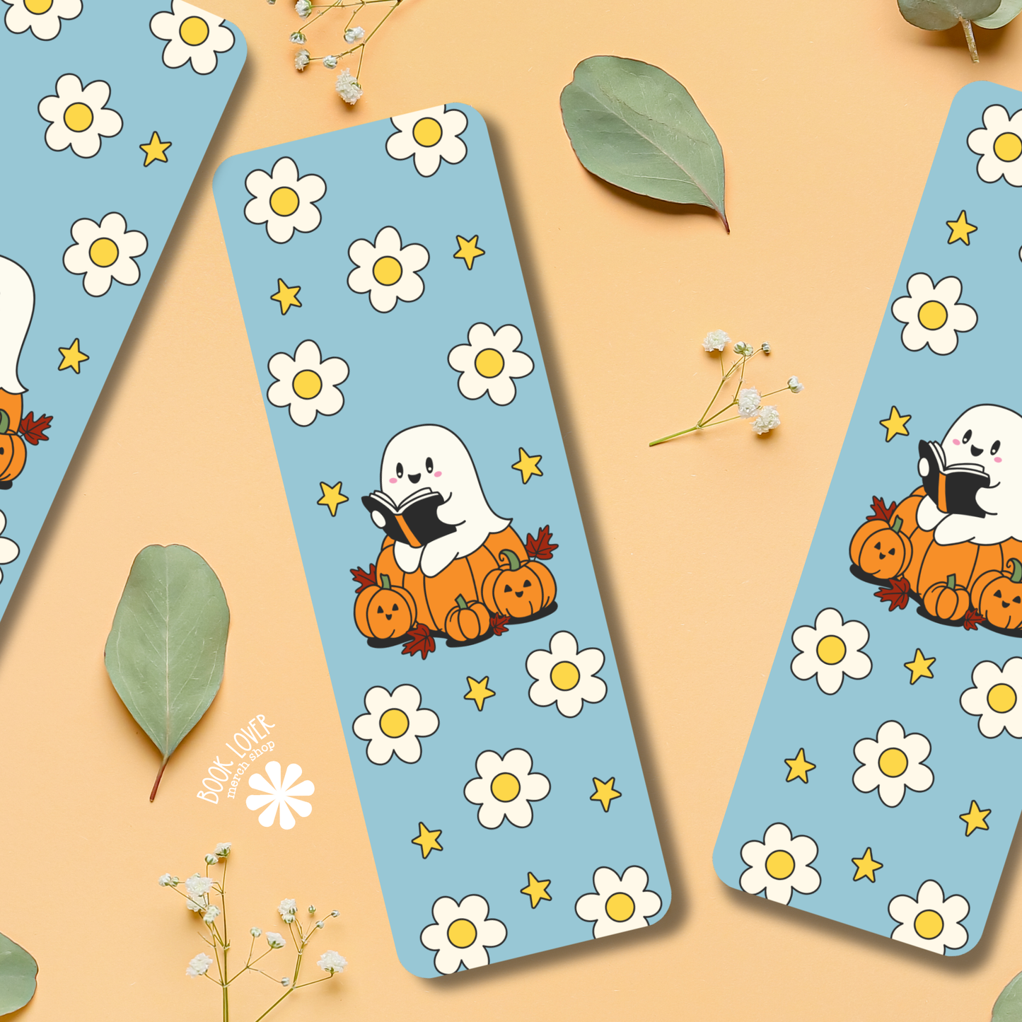 Bookish Ghost Reading Bookmark  / Halloween Bookish Bookmark