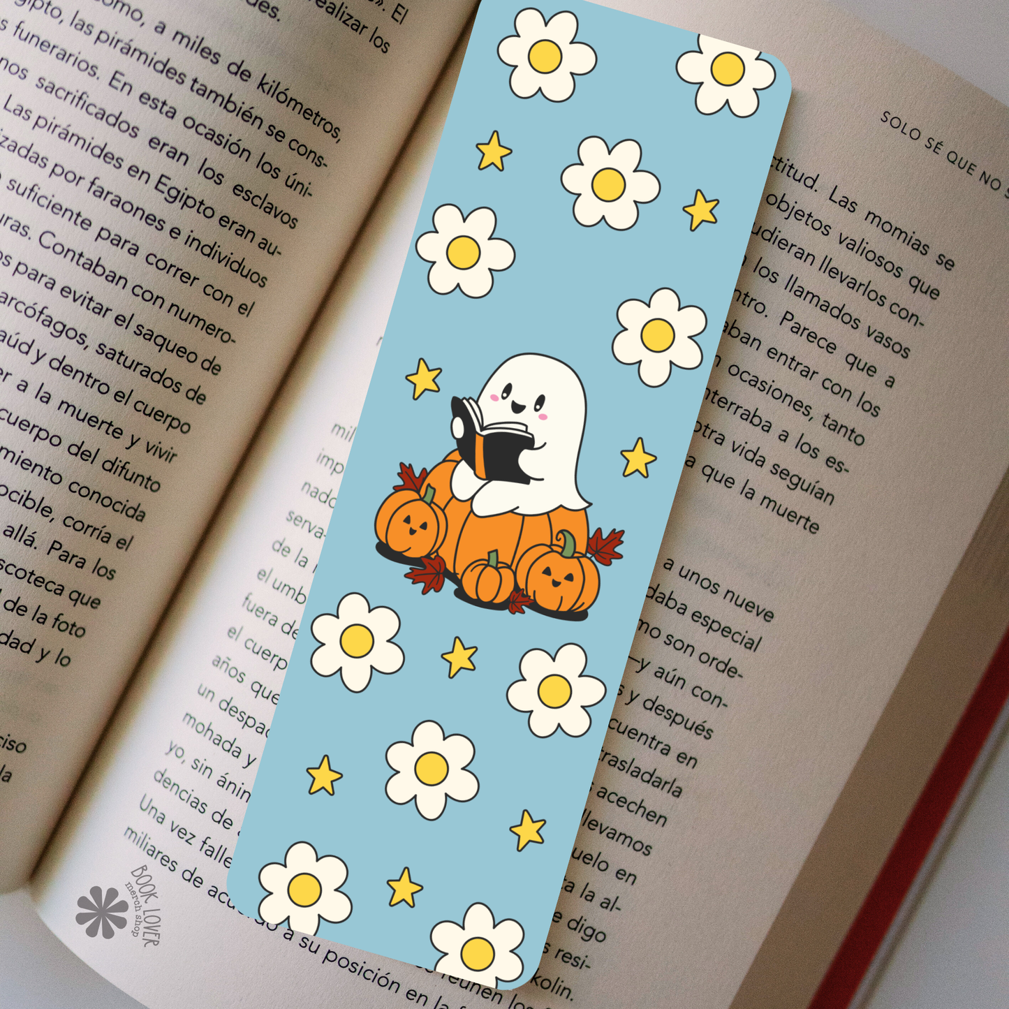 Bookish Ghost Reading Bookmark  / Halloween Bookish Bookmark