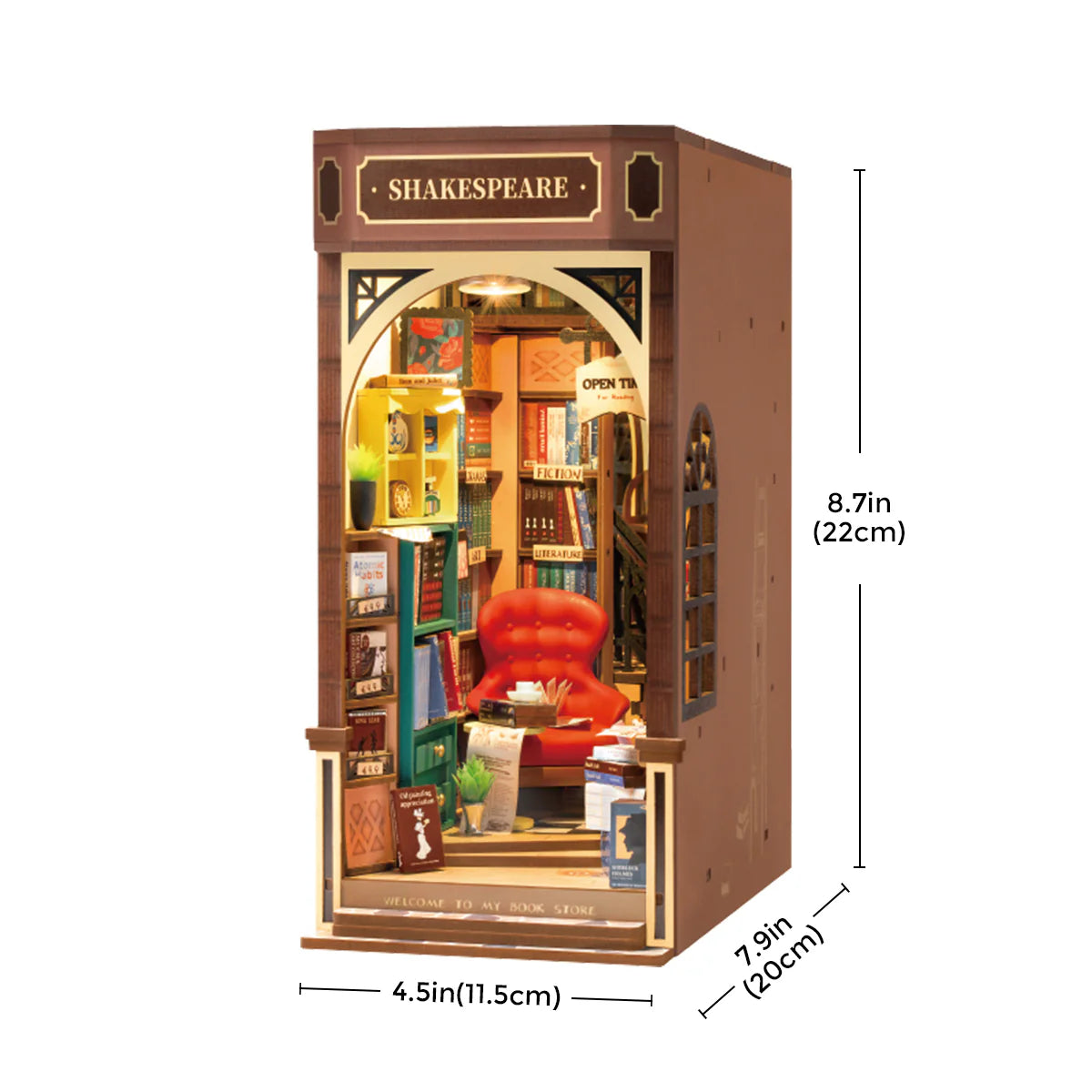 Rolife Bookstore DIY Book Nook Shelf Insert Kit