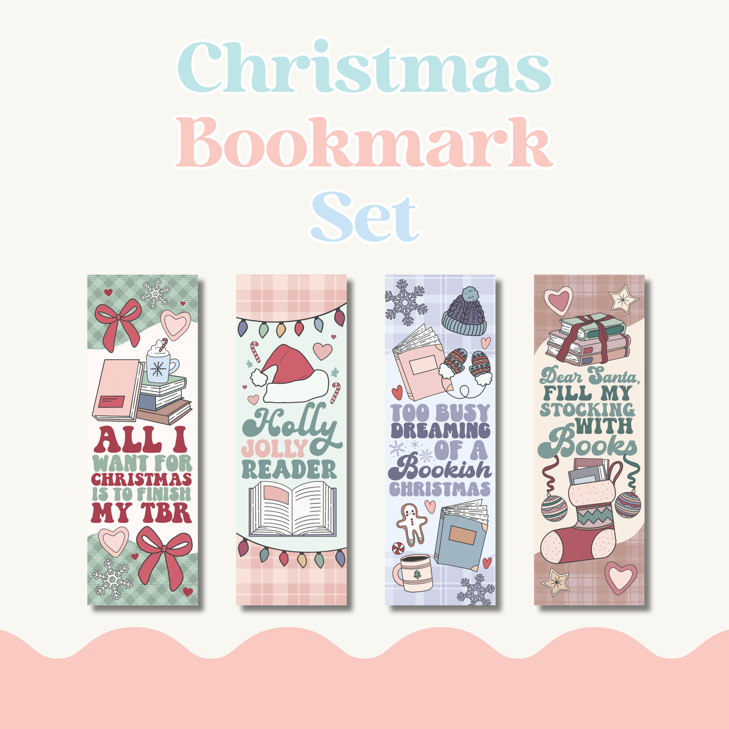 Christmas Bookmark Set- 4 Pack