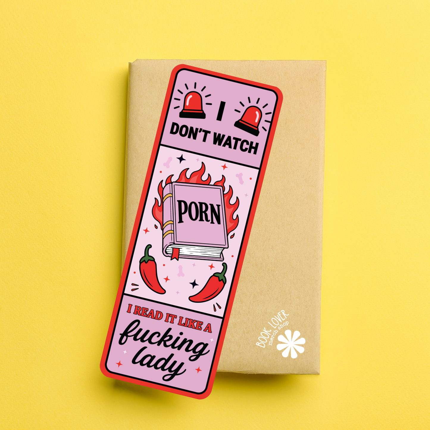 Spicy Book Bookmark - Funny Gift for Romance Readers: Glitter