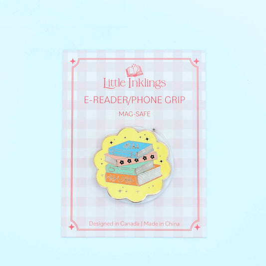 Enamel Book Stack Phone/E-Reader Grip
