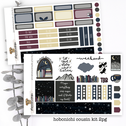 2 pc. Weekly Sticker Kit- Night Court Romantasy Bookish - Hobonichi Cousin
