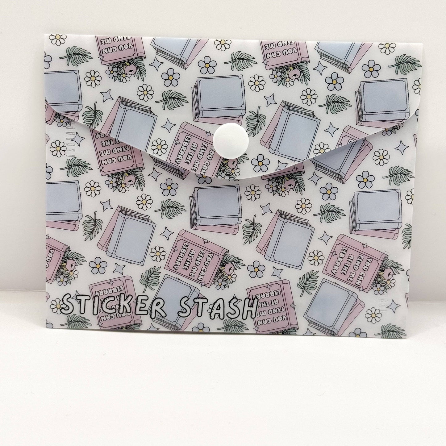 Bookish Girlie Sticker Stash - Plastic Sticker Storage Envelope