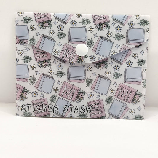 Bookish Girlie Sticker Stash - Plastic Sticker Storage Envelope