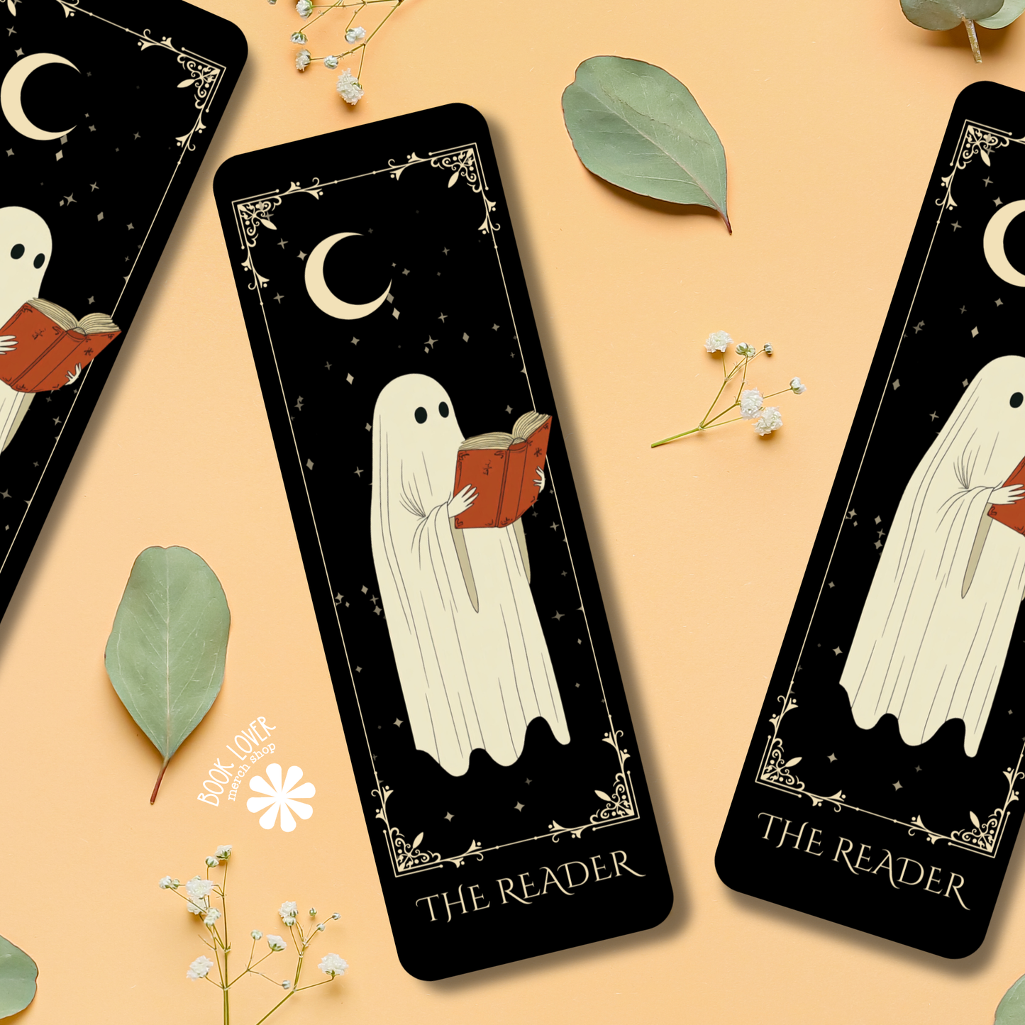 Halloween Bookmark / Ghost Bookmark / The Reader / Bookish