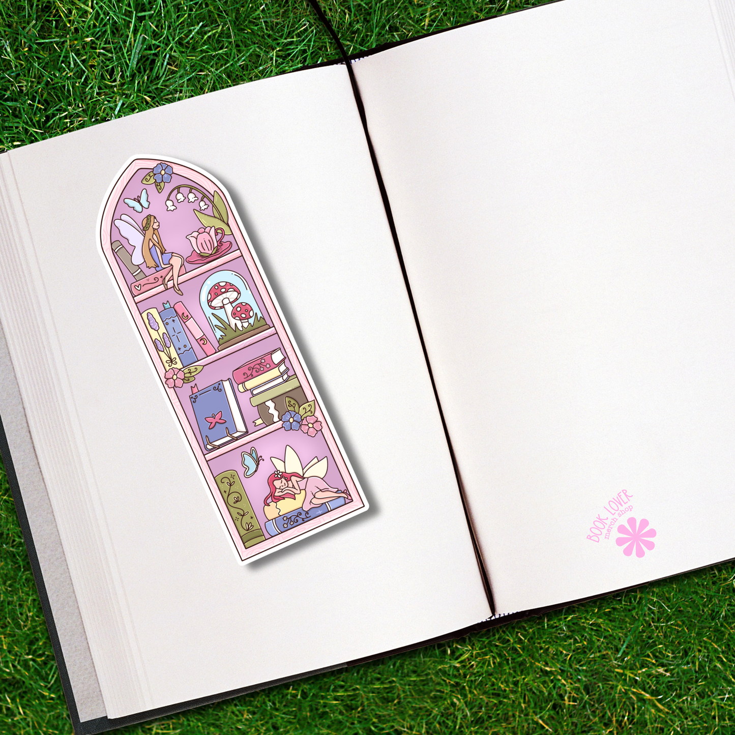 Pink Fairy Tale Bookshelf Bookmark / Magical Bookish : Standard