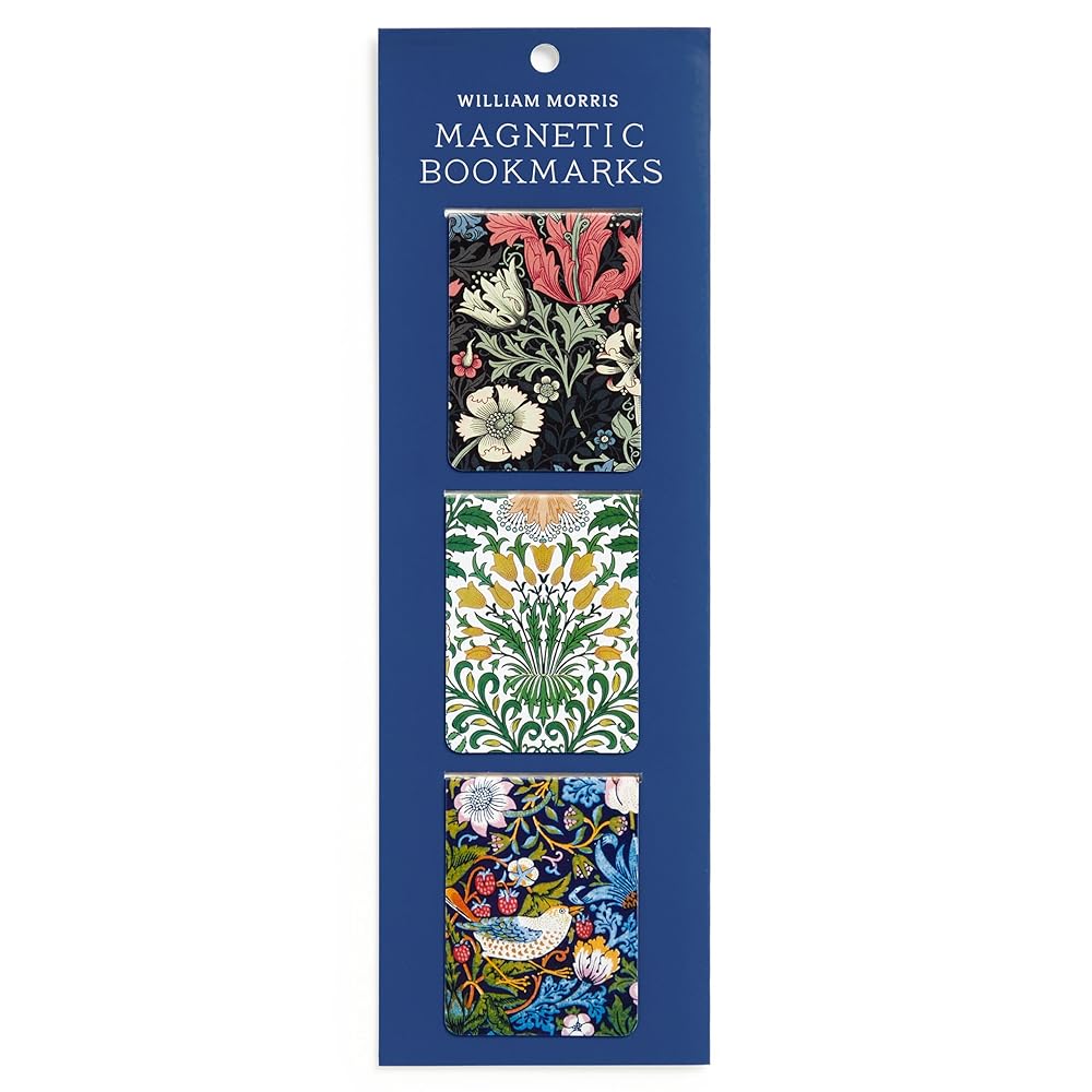 Galison William Morris – Magnetic Bookmark Set Featuring Three Beautiful Floral William Morris Prints cover image