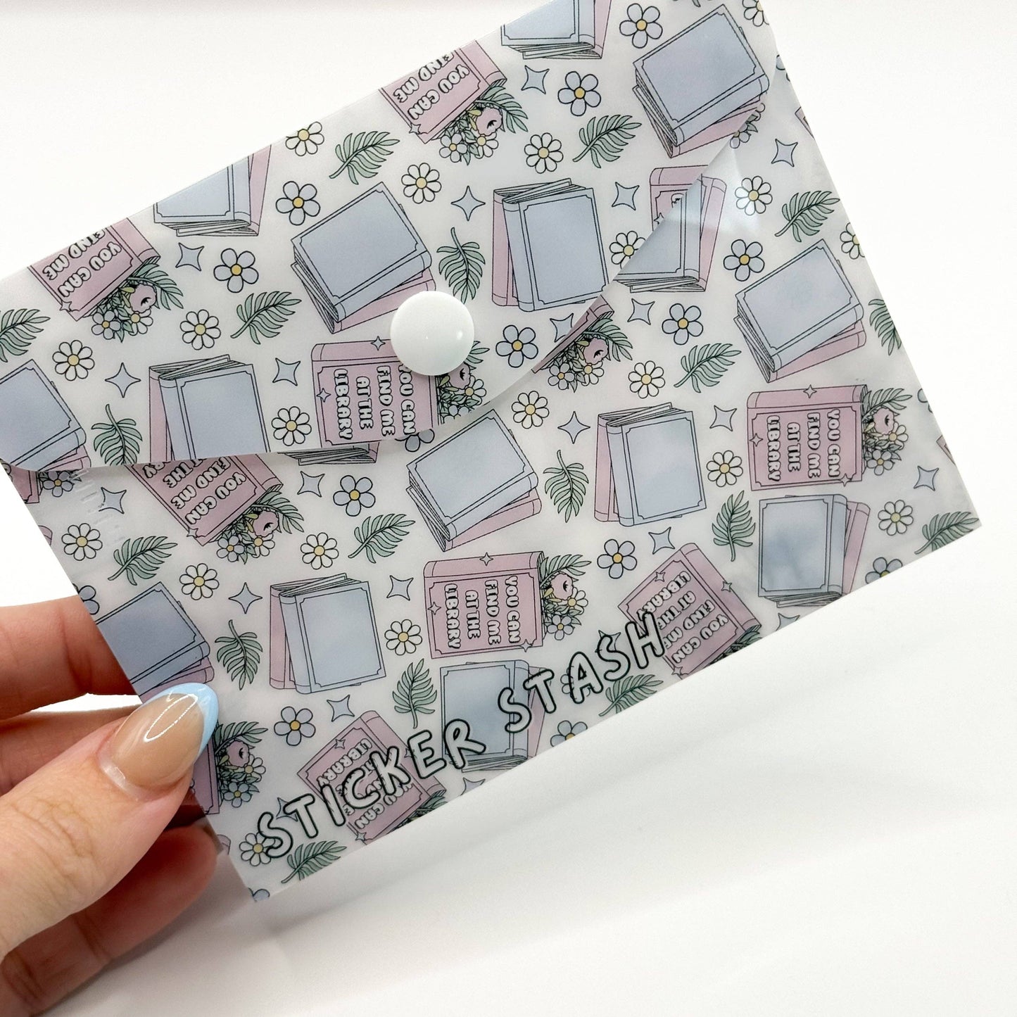 Bookish Girlie Sticker Stash - Plastic Sticker Storage Envelope