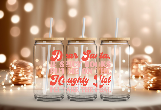 Spicy Books Naughty List- Libbey Can Glass