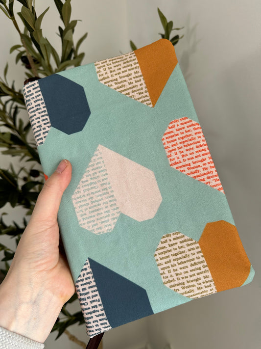 Lit Hearts Fabric Book Cover