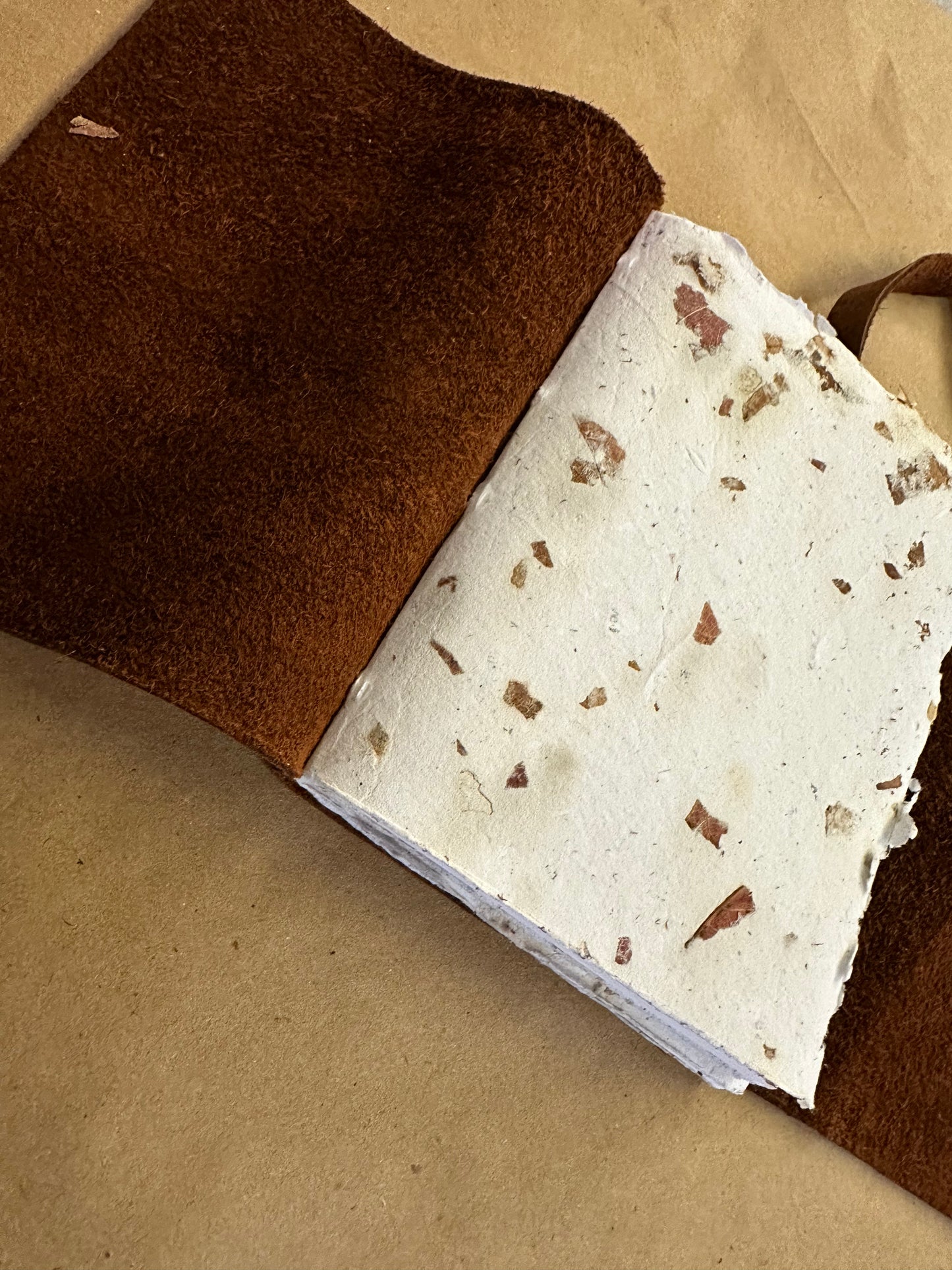 Handmade Moose Hide Leather Journal- Mini- A9