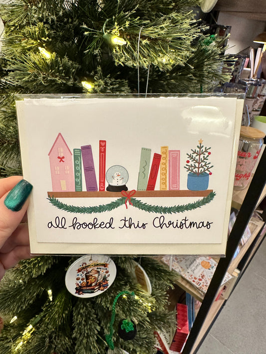 All Booked This Christmas Greeting Card