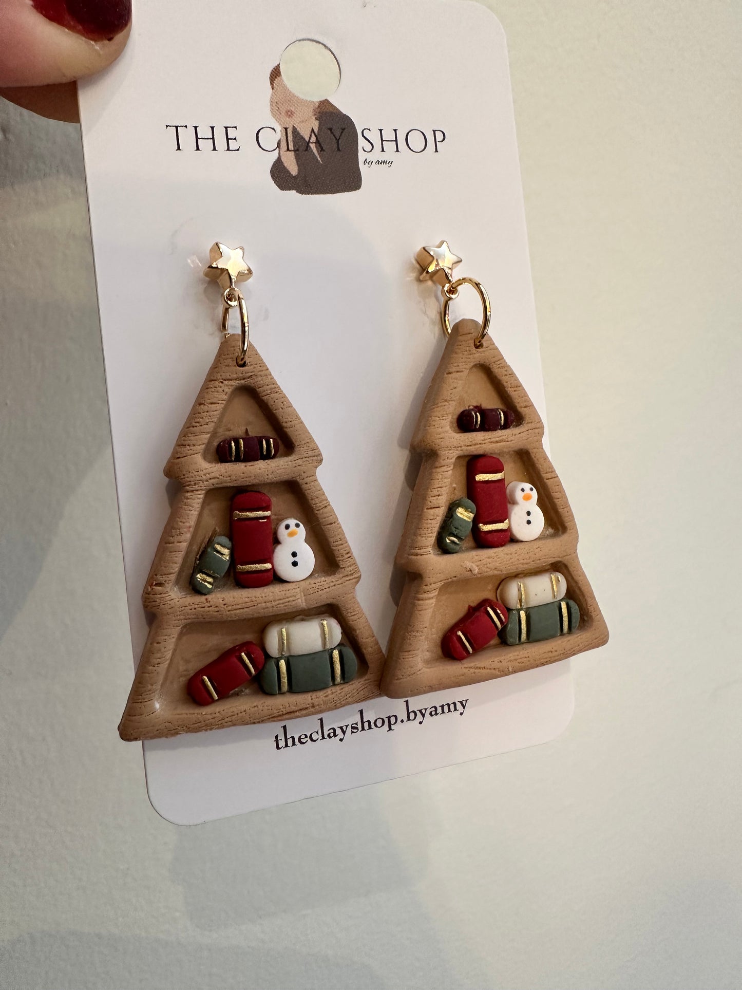 Clay Book Earrings