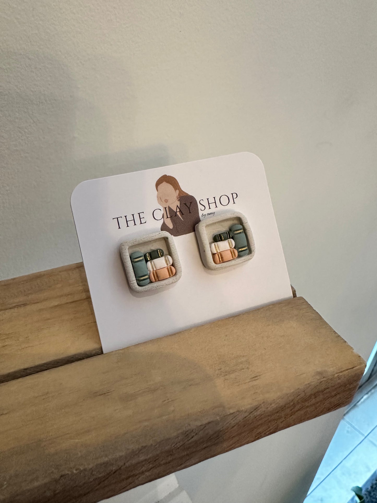 Clay Book Earrings