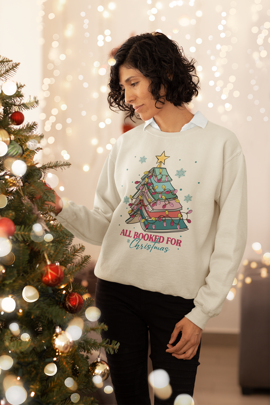 All Booked For Christmas Crewneck Sweatshirt