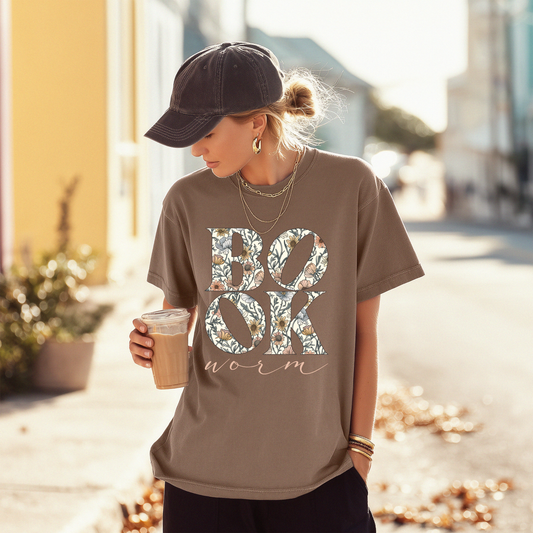 Floral Bookworm T-shirt