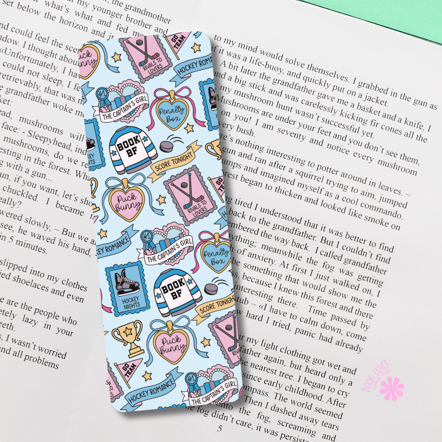 Hockey Romance Bookmark / Puck Bunny Sports Romance : Matte