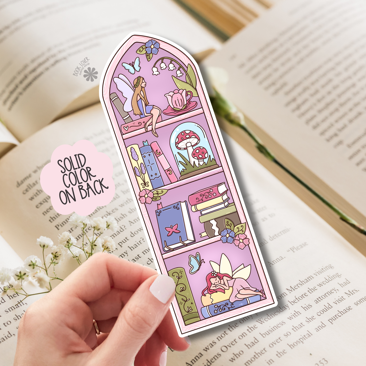 Pink Fairy Tale Bookshelf Bookmark / Magical Bookish : Standard